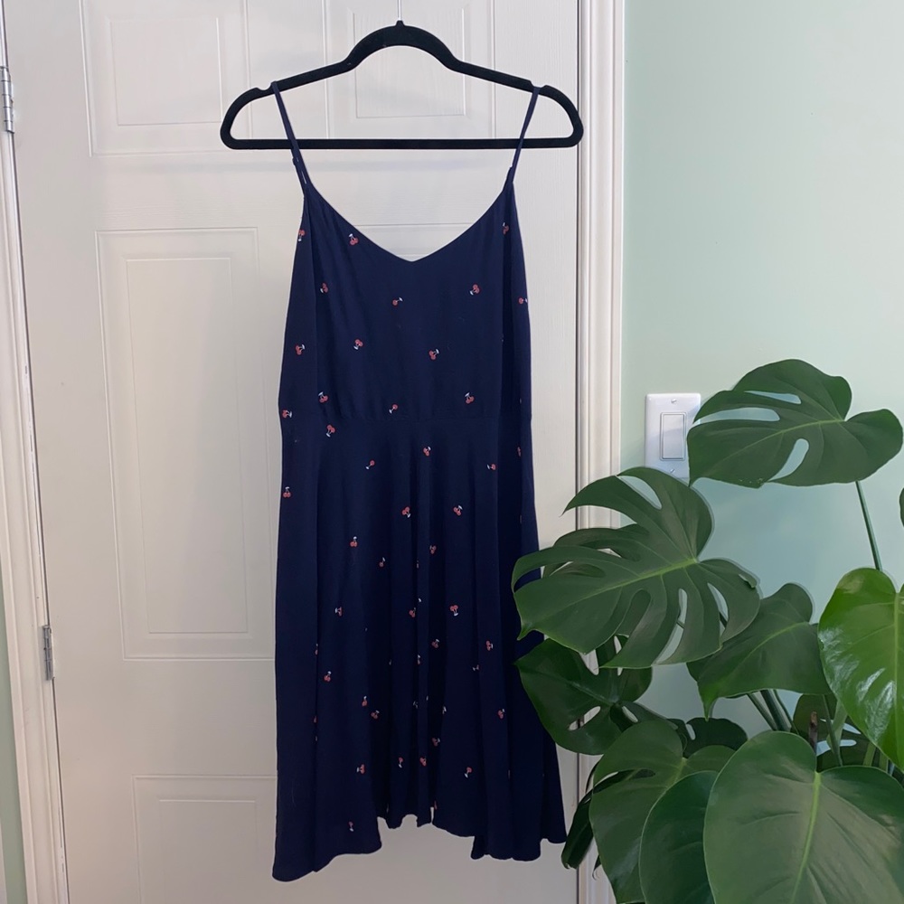 GAP | navy dress with 🍒 pattern